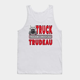 TRUCKERS FOR FREEDOM -TRUDEAU RESIGN SAVE CANADA FREEDOM CONVOY 2022 TRUCKERS RED Tank Top